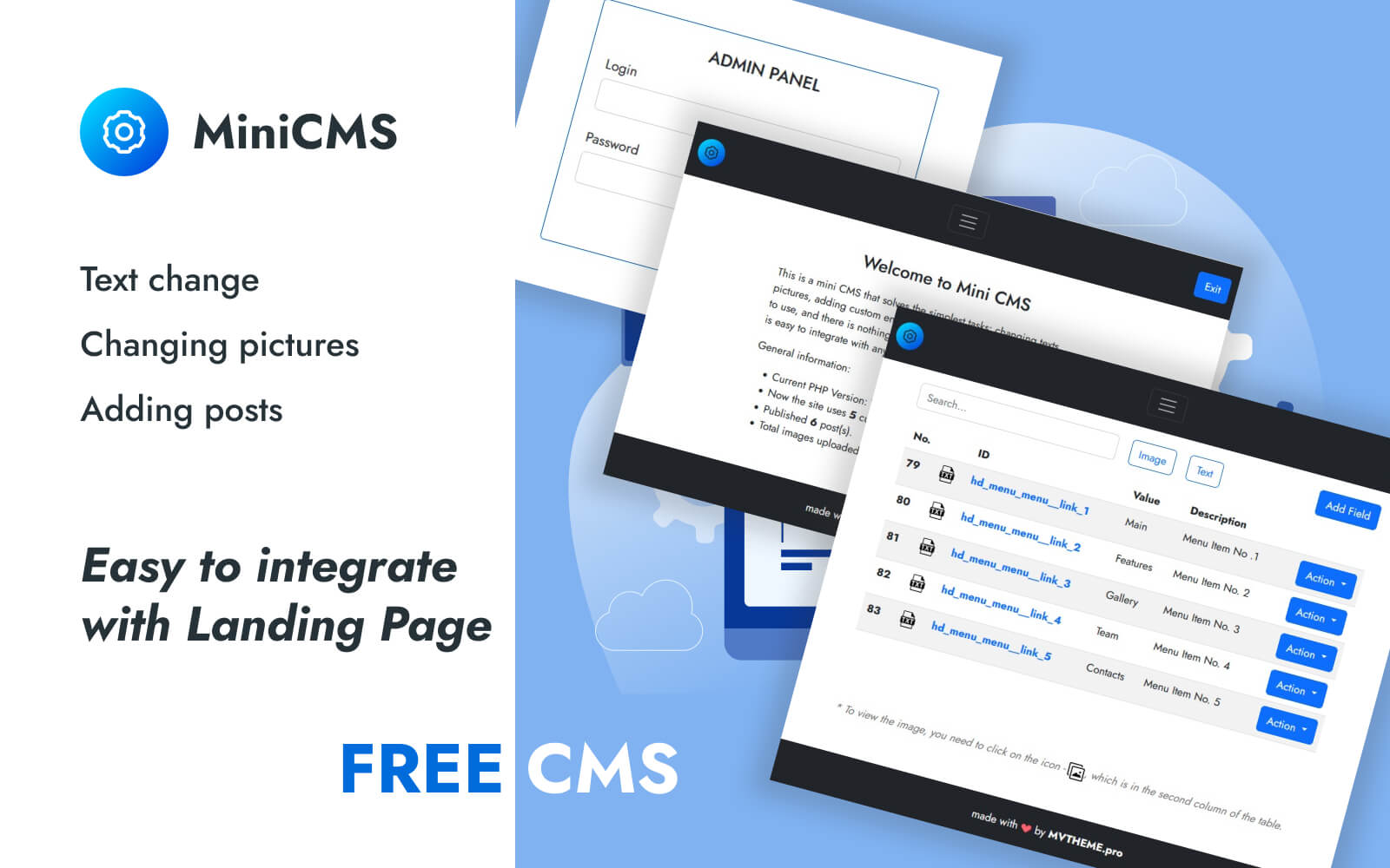 Free MiniCMS – Simple Solution For Complex Tasks