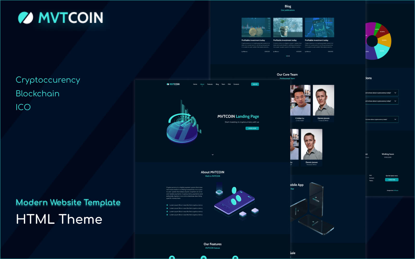 MVTCoin – Cryptocurrency – Landing Page Template