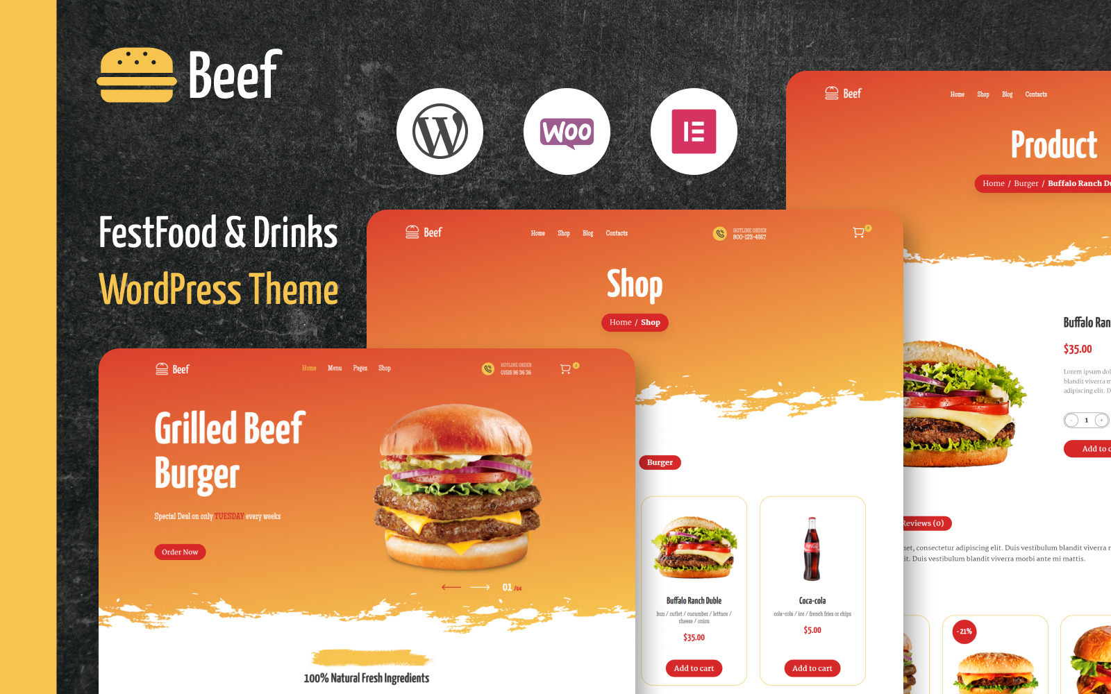 Beef – Fast Food & Restaurant WooCommerce Theme