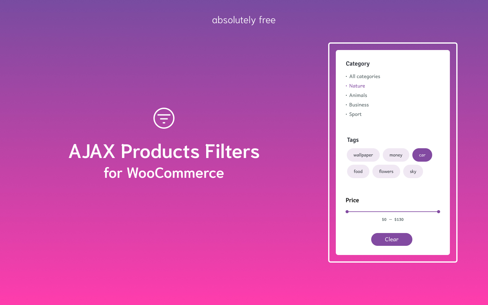 Ajax Products Filters for WooCommerce (CSF) Free